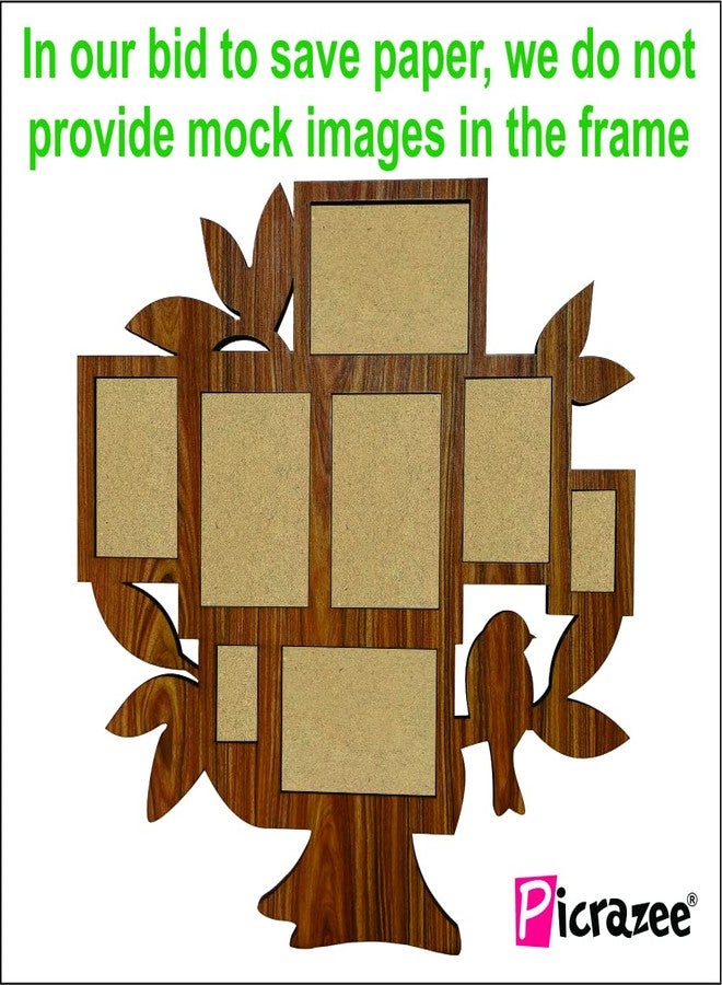 PICRAZEE إطار صور خشبي على شكل شجرة من PICRAZEE لتزيين الجدران، حجم كبير | أفضل فكرة هدية لأعياد الميلاد | الذكرى السنوية | الانتقال إلى منزل جديد (8 صور، الحجم: 24 × 24 بوصة) - Image 4